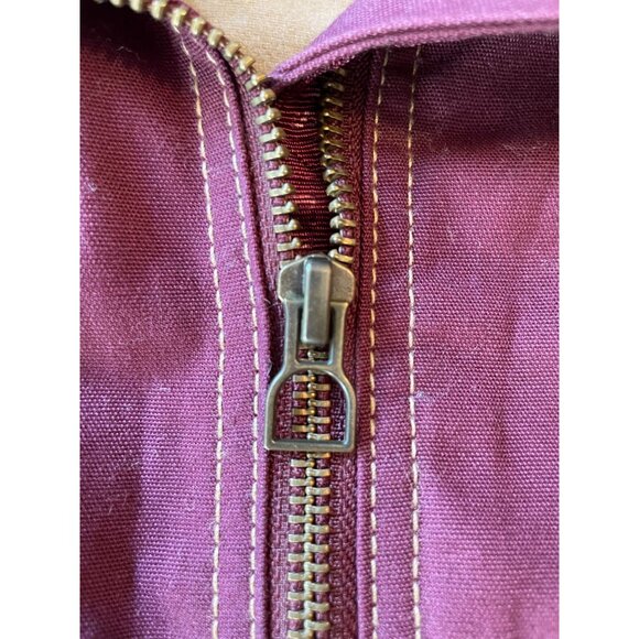 Noble Outfitters Womens Faux Fur Collar Quilted Vest XL Burgundy Gorpcore - Picture 7 of 11